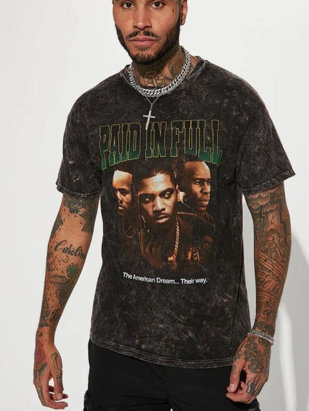RIPPLE JUNCTION Men's Paid In Full The American Dream Short Sleeve Tee Size M
